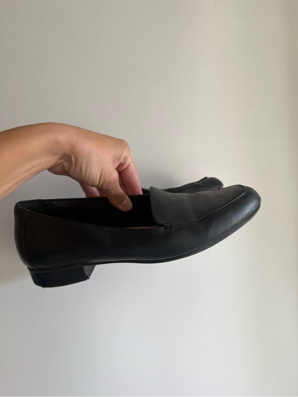 Clarks leather slip-on loafers